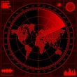 Vector: Radar screen with world map Radar screen with world map