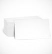 Pile of business cards with shadow template