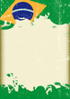 Grunge Brazilian flag