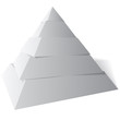 Vector Pyramid Five Levels, 3d Illustration