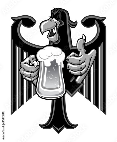 Vector: Eagle with beer Eagle with beer