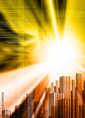 Illustration: digital city backdrop digital city backdrop