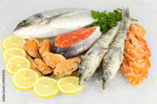 Photo: Fresh seafood on ice Fresh seafood on ice