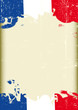 Grunge french flag