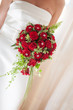 wedding bouquet with bride