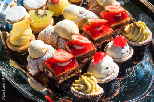 Photo: Confectionery tray close-up Confectionery tray close-up