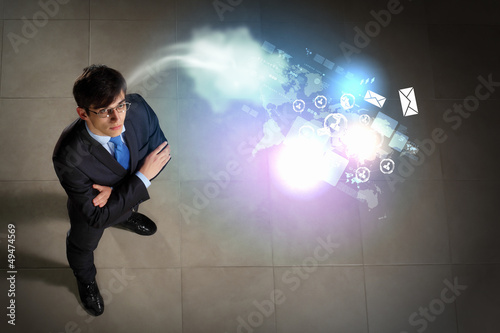 Photo: Image of businessman top view Image of businessman top view
