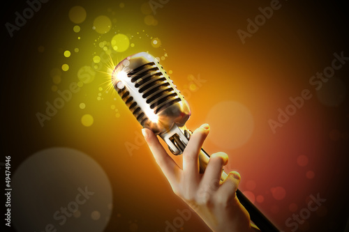 Photo: audio microphone retro style audio microphone retro style