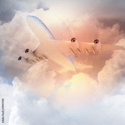 Photo: Image of airplane in sky Image of airplane in sky