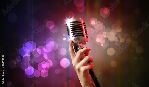 Photo: audio microphone retro style audio microphone retro style