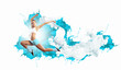Image of sport woman jumping