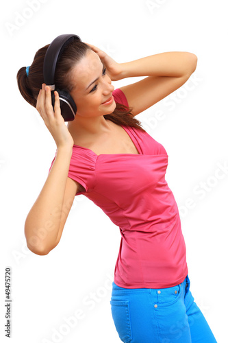 Photo: Happy smiling girl dancing Happy smiling girl dancing