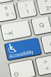 Accessibility keyboard key. Finger