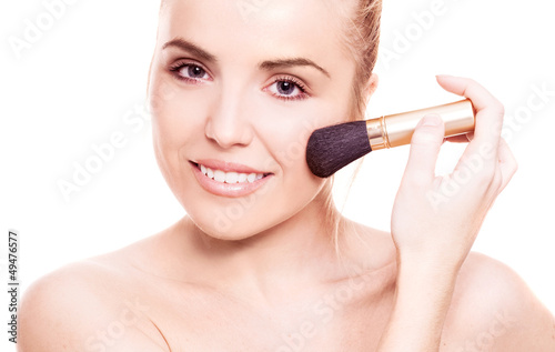 Photo: woman with a brush woman with a brush