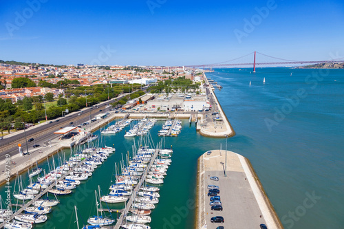 Photo: Docks on the banks of River Tagus, Lisbon, Portugal Docks on the banks of River Tagus, Lisbon, Portugal