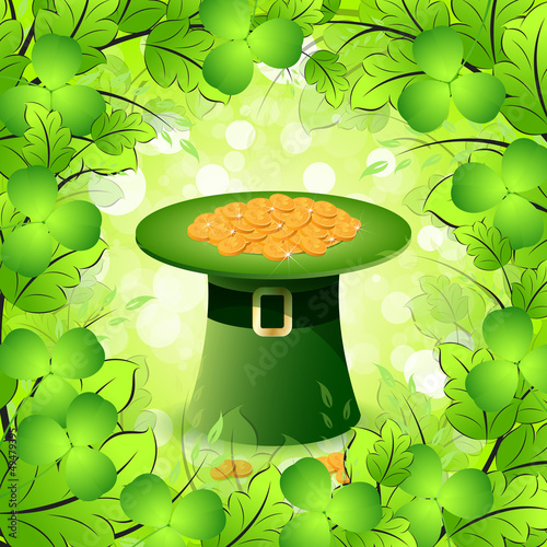 Vector: St. Patricks Day Card with Leprechaun Hat St. Patricks Day Card with Leprechaun Hat
