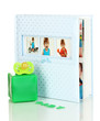 Baby photo album isolated on white