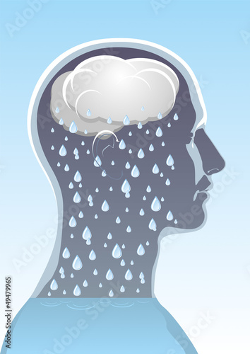 Vector: The symbolic image of mental health The symbolic image of mental health