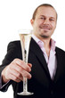 man with glass