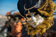 Golden Venetian Carnival Mask