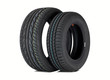 two summer tires isolated on white background