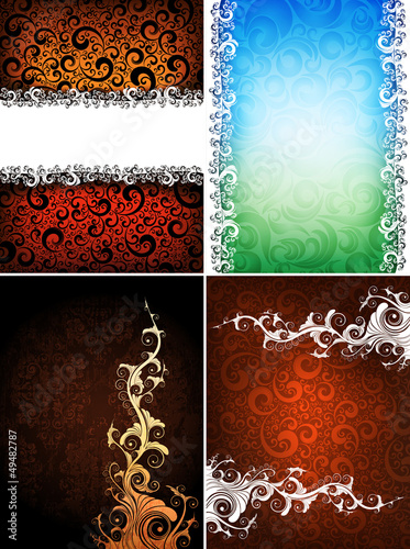 Vector: set of creative design backgrounds, eps10 format set of creative design backgrounds, eps10 format