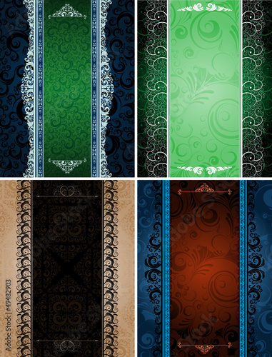 Vector: set of ornamented banners, eps8 format vector set of ornamented banners, eps8 format vector
