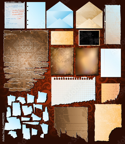 Vector: collection of different papers, eps8 format vector collection of different papers, eps8 format vector