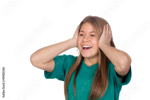 Photo: Surprised teenager girl Surprised teenager girl