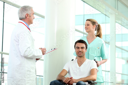 Photo: Patient in a wheelchair Patient in a wheelchair