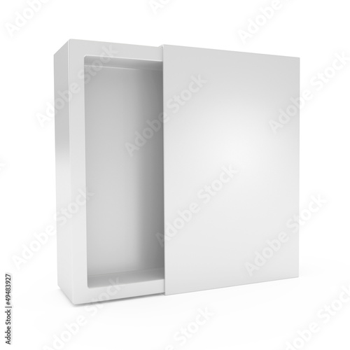 Illustration: Design of Blank Box isolated on white Design of Blank Box isolated on white