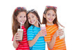 children drinking milk drinks