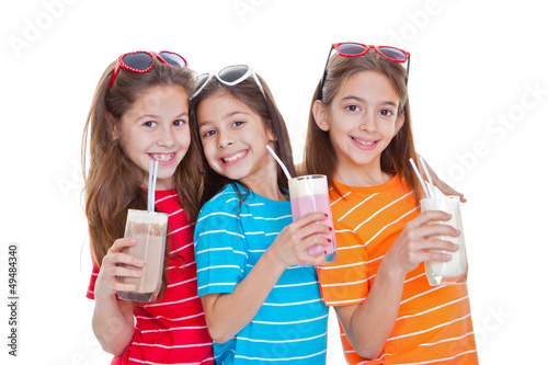 Photo: children drinking milk drinks children drinking milk drinks