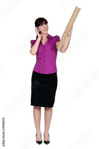 Photo: Woman on the phone Woman on the phone