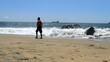 Giant waves hitting shore