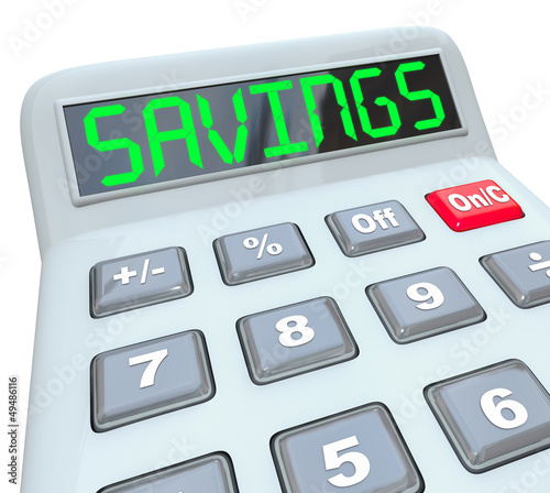 Illustration: Adding Up the Savings on a Calculator Adding Up the Savings on a Calculator