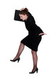 businesswoman trying to balance