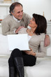 Mature couple at home