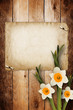 Card for invitation or congratulation with bouquet of flowers na