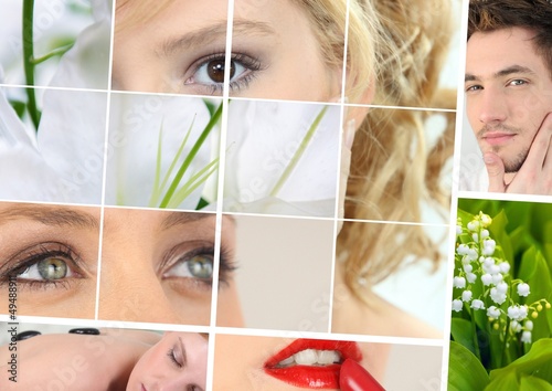 Photo: Beauty and wellbeing themed collage Beauty and wellbeing themed collage