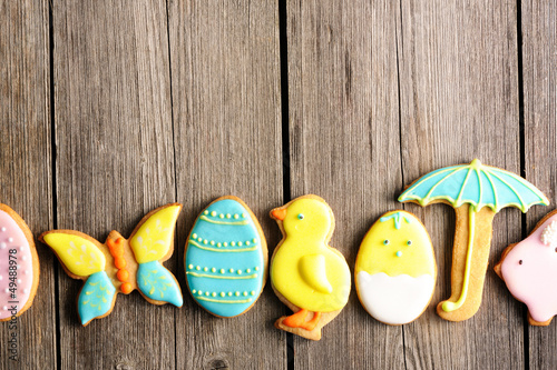Photo: Easter homemade gingerbread cookie Easter homemade gingerbread cookie