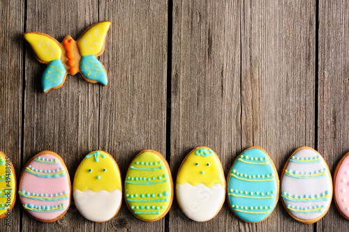 Photo: Easter homemade gingerbread cookie Easter homemade gingerbread cookie