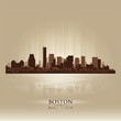 Boston, Massachusetts skyline city silhouette
