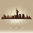 New York skyline city silhouette
