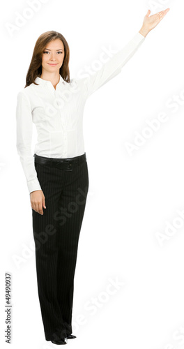 Photo: Full body of businesswoman showing, on white Full body of businesswoman showing, on white