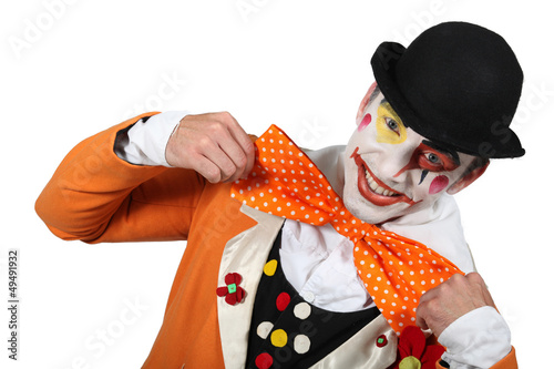 Photo: Man dressed as a clown Man dressed as a clown