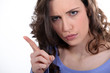Woman shaking finger