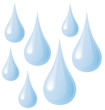 Fallende Wassertropfen