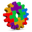 Colorful Puzzle Gear Wheel