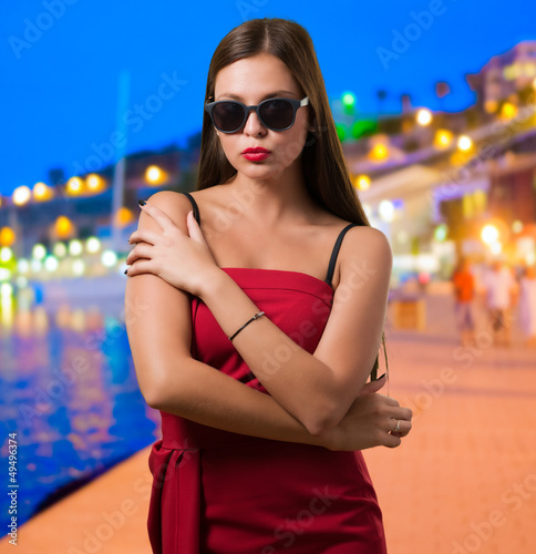 Photo: Portrait Of Young Fashioned Woman Portrait Of Young Fashioned Woman